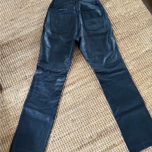 Vintage Gap Women's Black Leather Pants